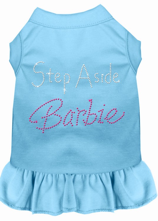 Step Aside Barbie Rhinestone Dress Baby Blue XXXL